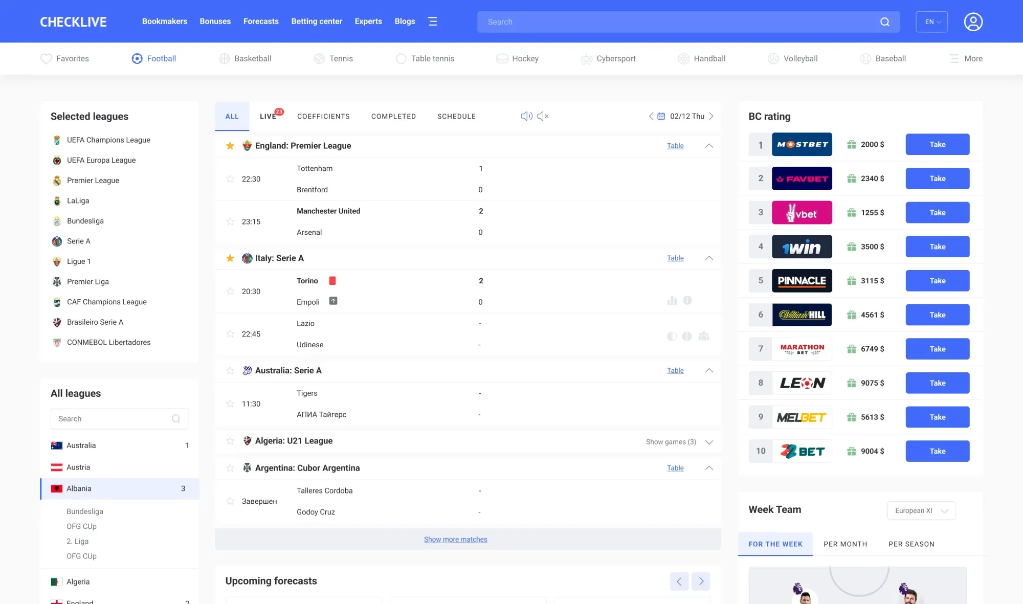 Сервіс CheckLive надає онлайн-результати спортивних подій, аналітичні поради щодо ставок та актуальні прогнози