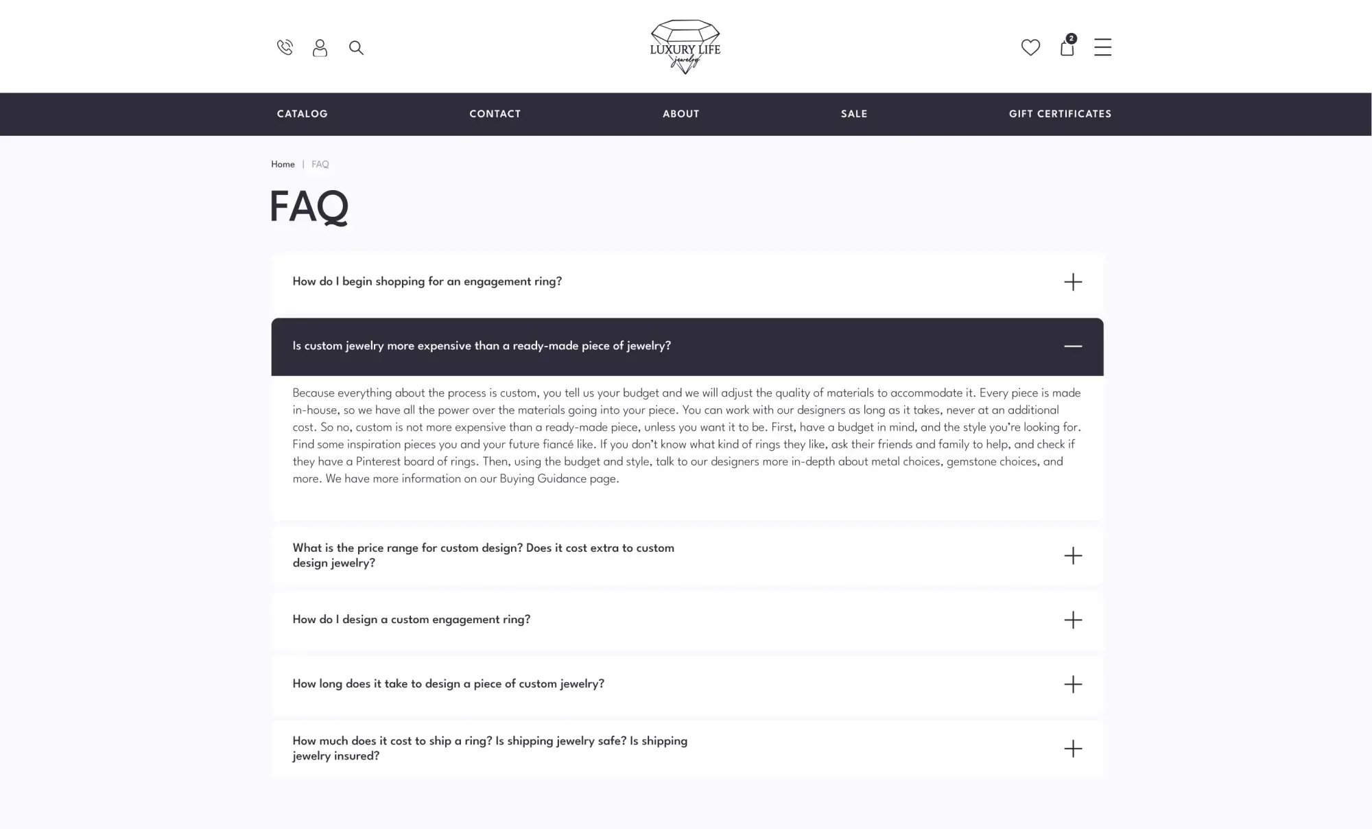 FAQ - скріншот проєкту 1