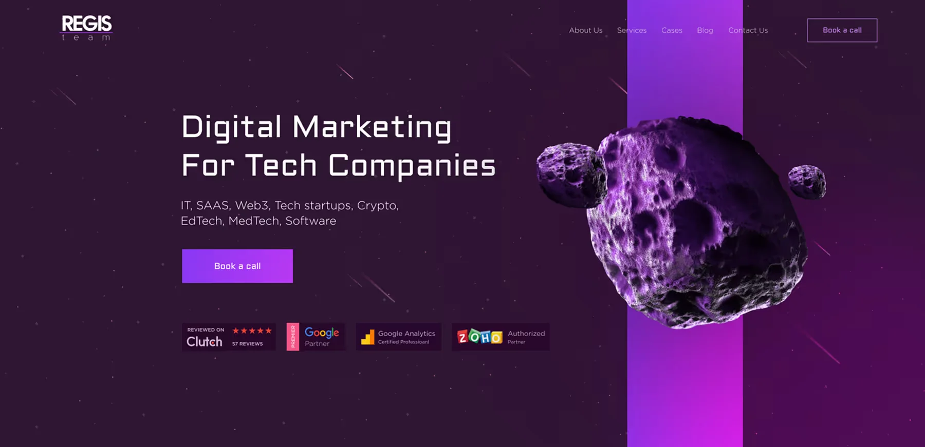 Розробка дизайну корпоративного сайту для Digital-агентства RegisTeam