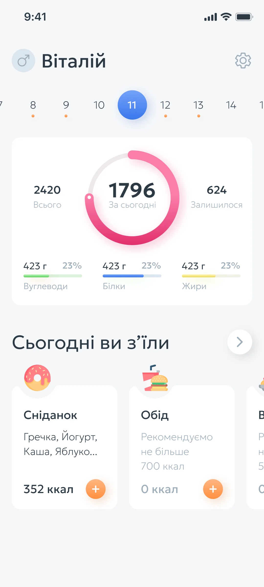 Основний флов - мобільний інтерфейс 1