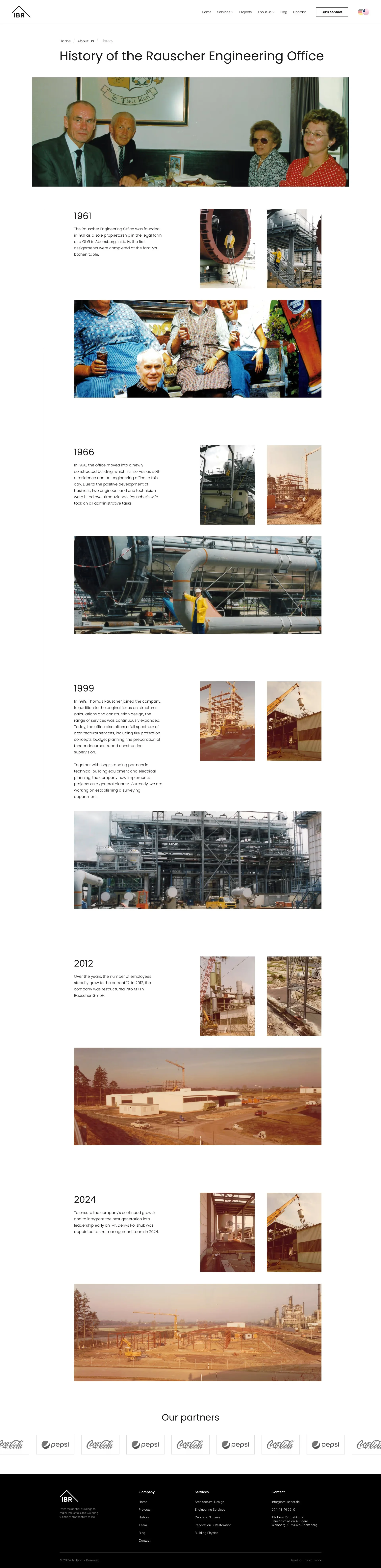 Історія компанії - скріншот проєкту 1