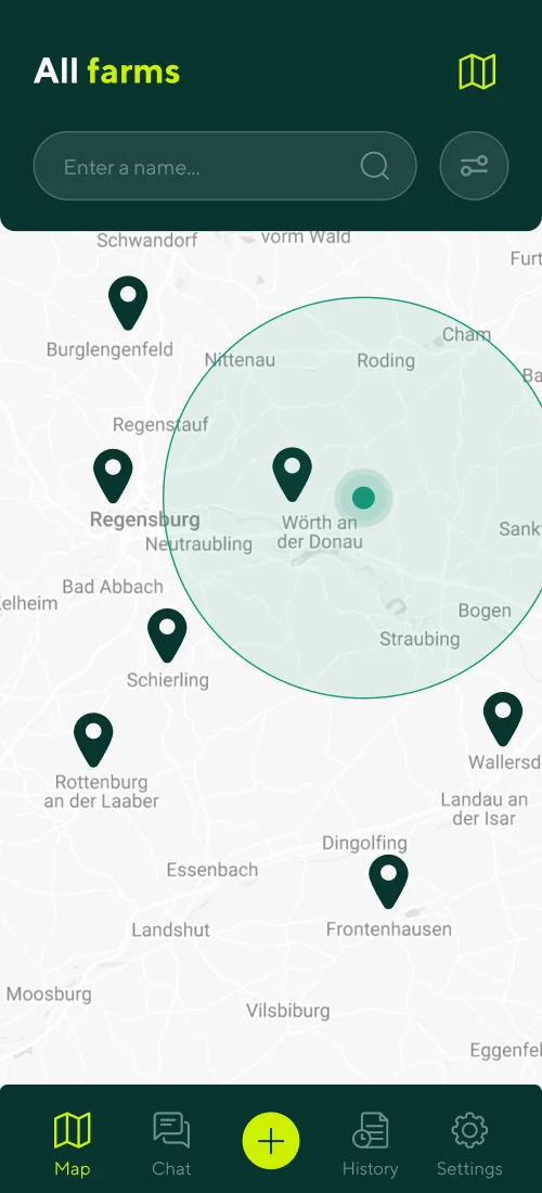 Всі ферми - мобільний інтерфейс 2